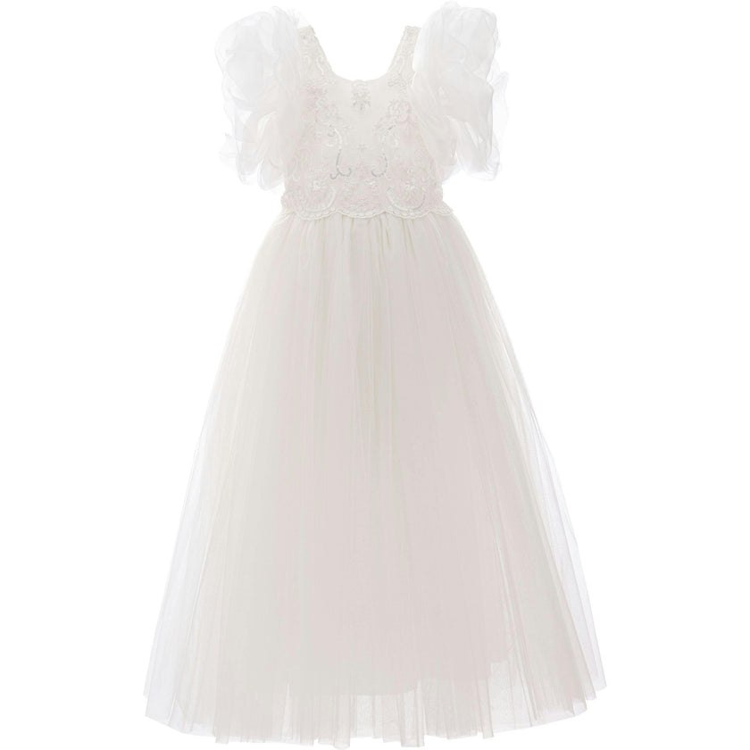 Off White Montclair Embroidered Dress