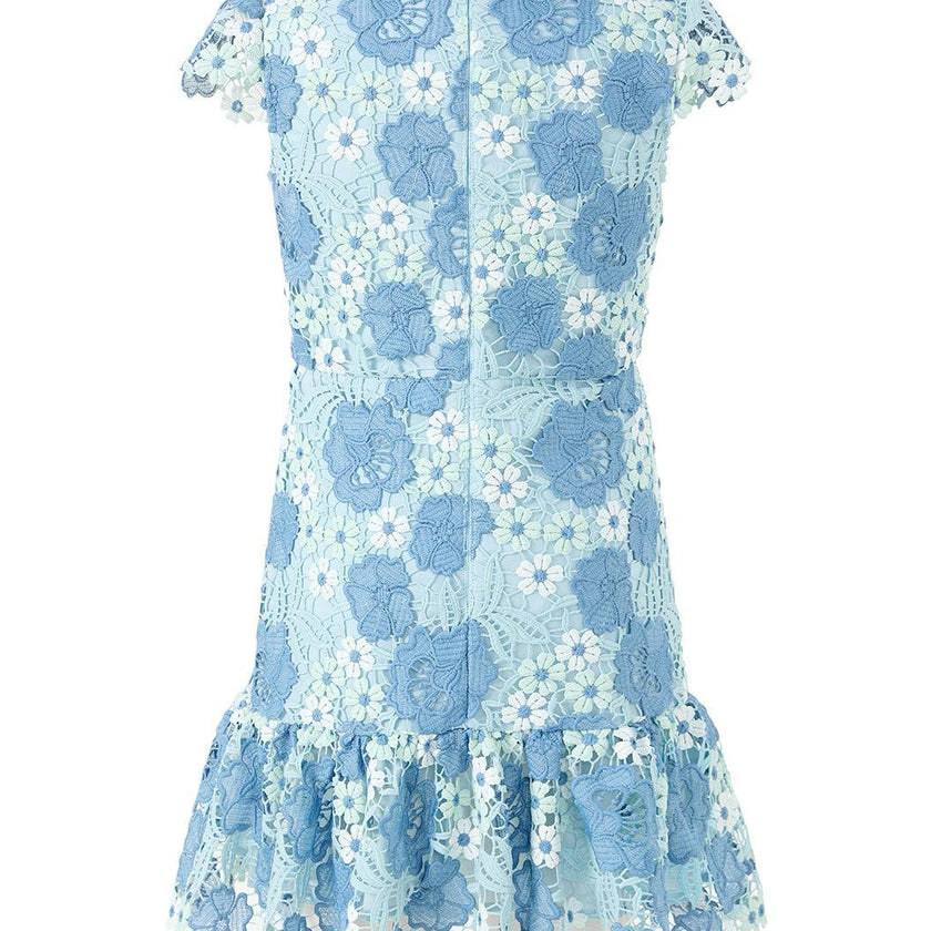 Jade Embroidered Mini Dress