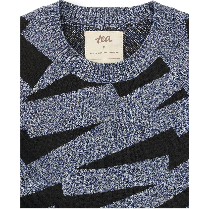 Lightning Stripe Sweater, Grey