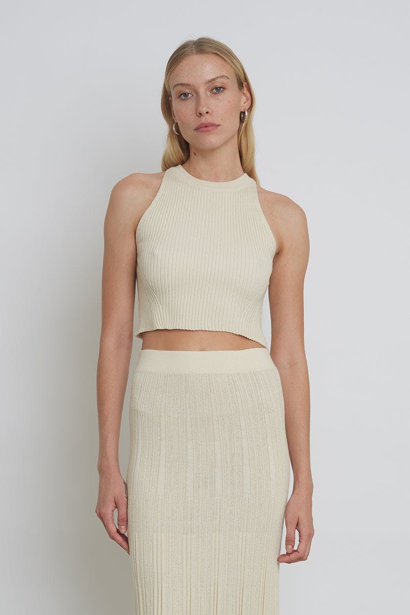 TIA CROP TANK | IVORY