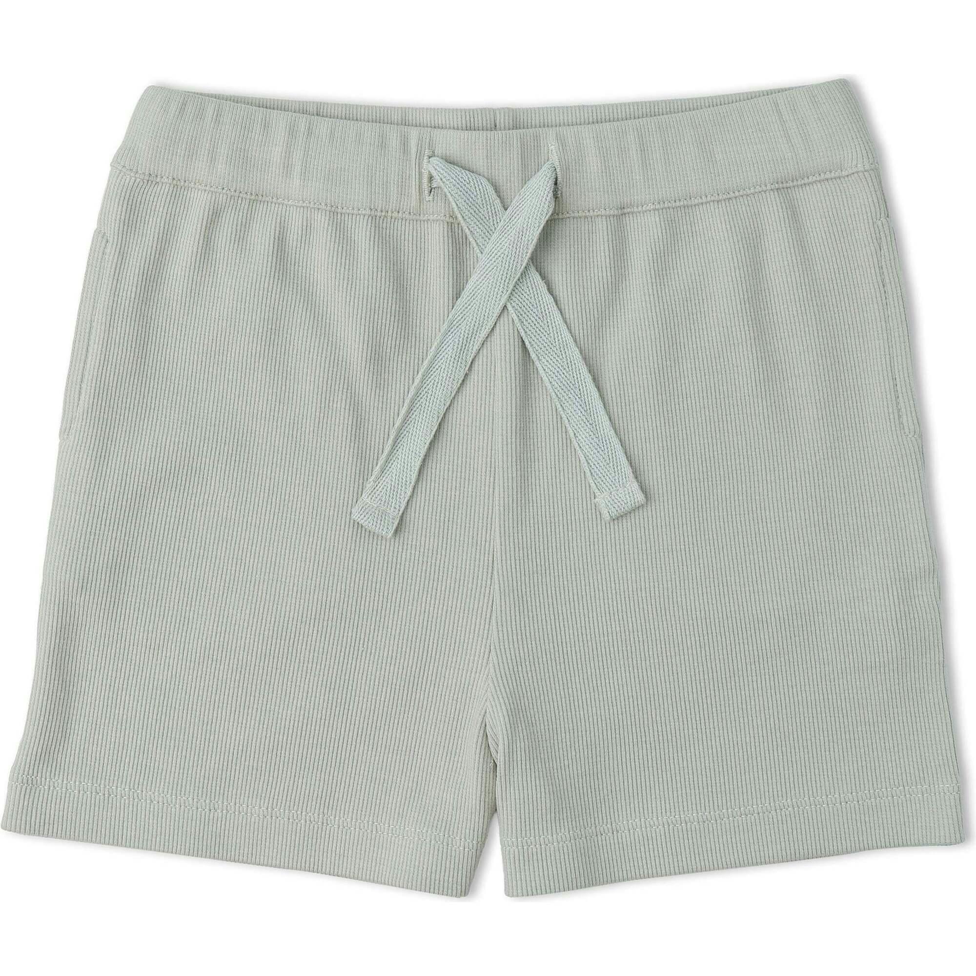Organic Collar Tee & Shorts Set - Fog Stripes