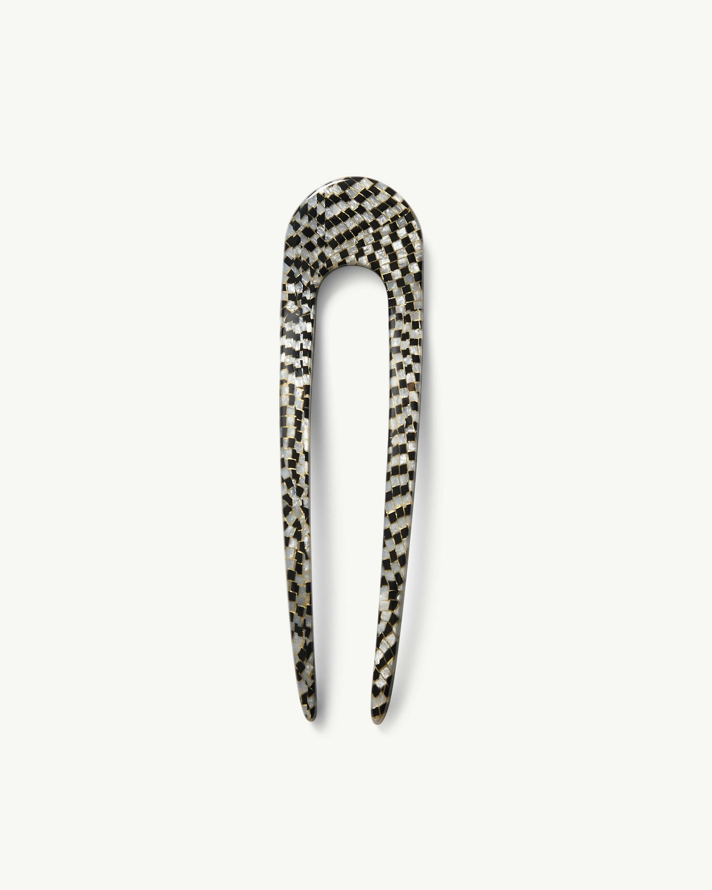 French Hair Pin in Perle Noir