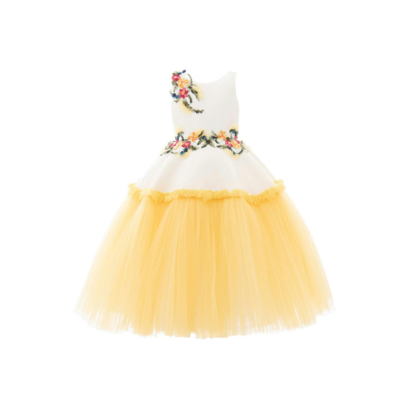 Yellow Aquino Floral Garden Dress