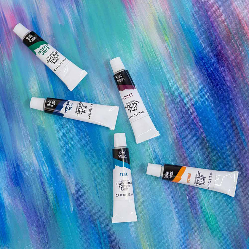 Professional Heavy Body Acrylics: Jewel Tone Colors - 12ct