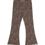 Multi-Floral Print Flare Leggings