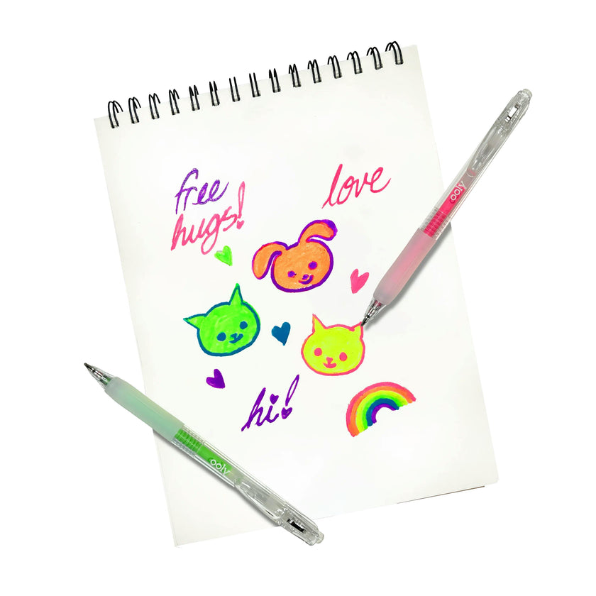 Jelly Gloss Neon Multi-Surface Deco Gel Pens - Set of 6