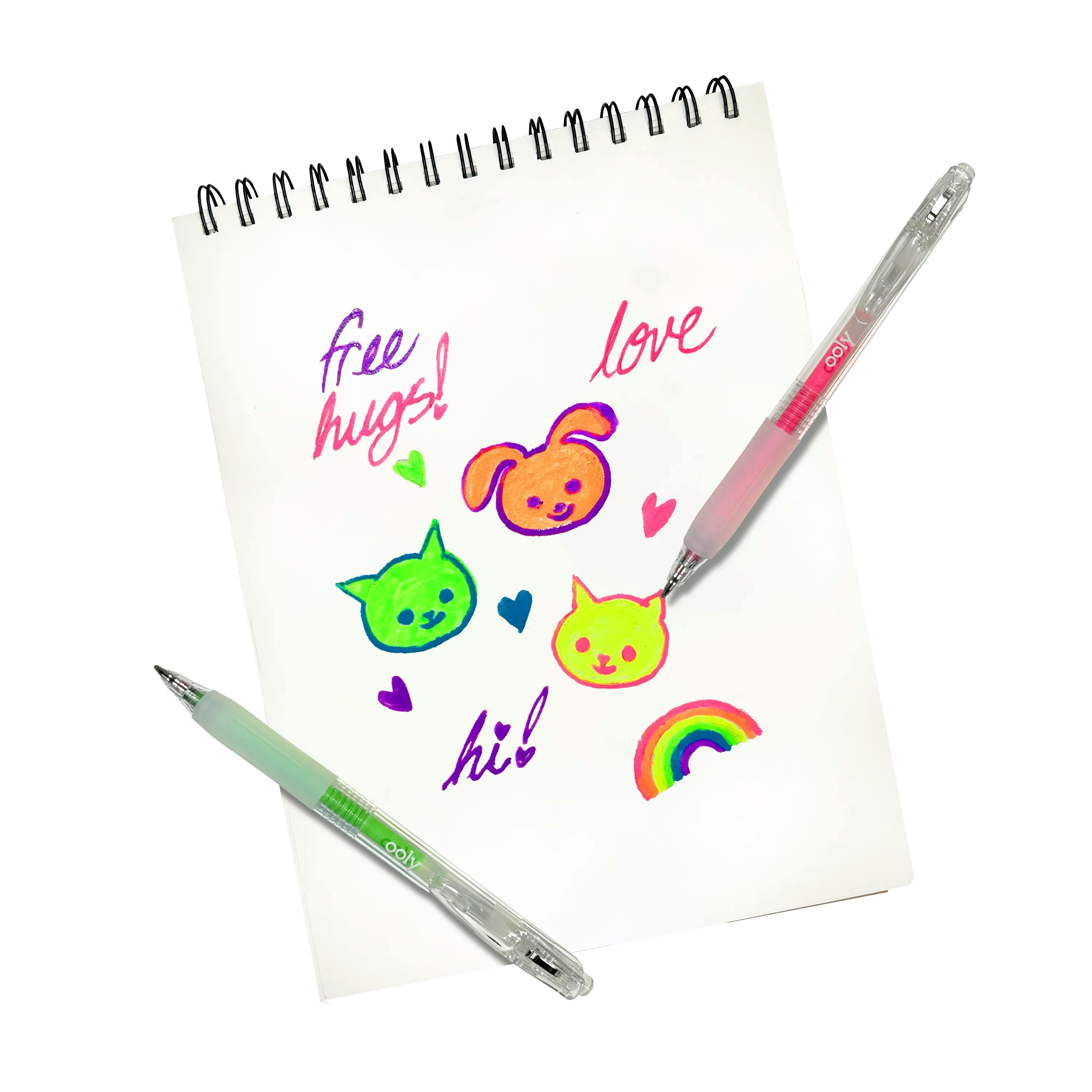 Jelly Gloss Neon Multi-Surface Deco Gel Pens - Set of 6