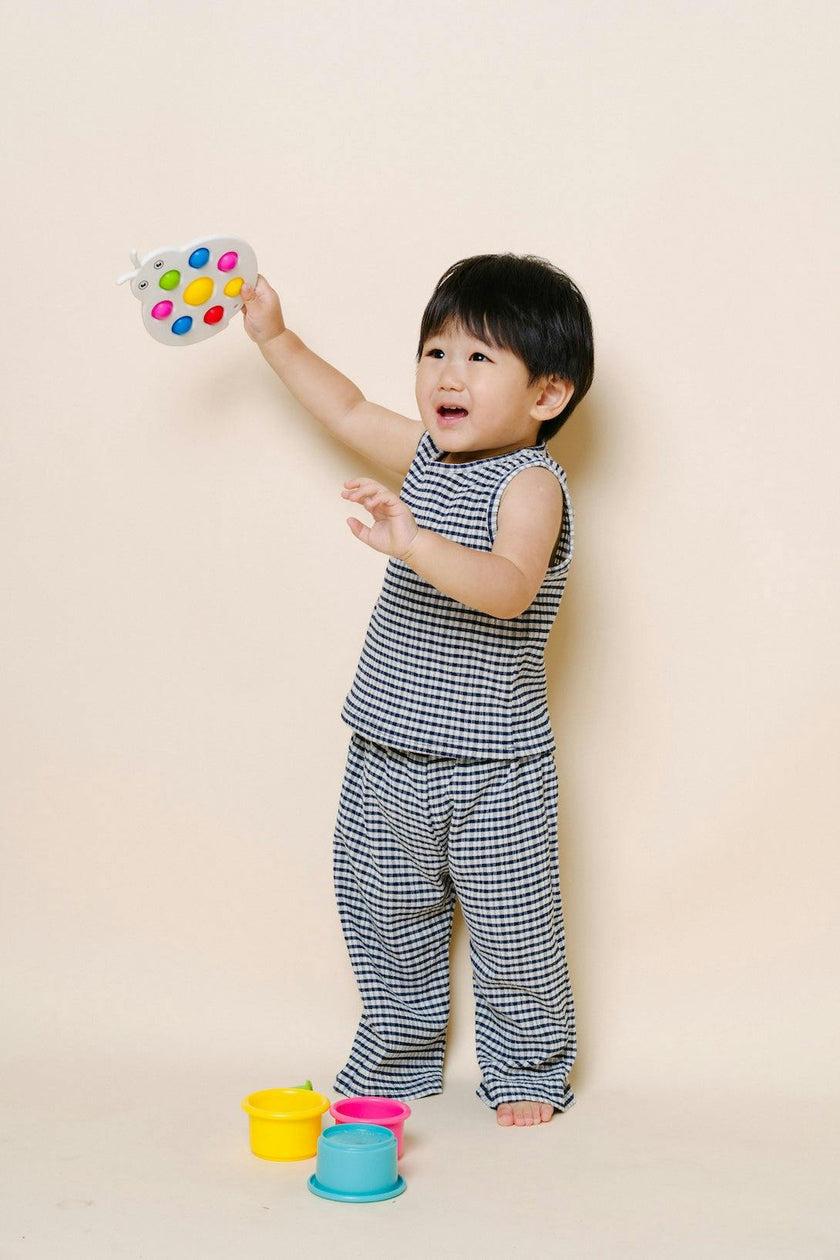 Jio Stripe Tank & Pull-on Set - Navy