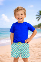 Dylan Boys Retro Smiley Print Board Shorts