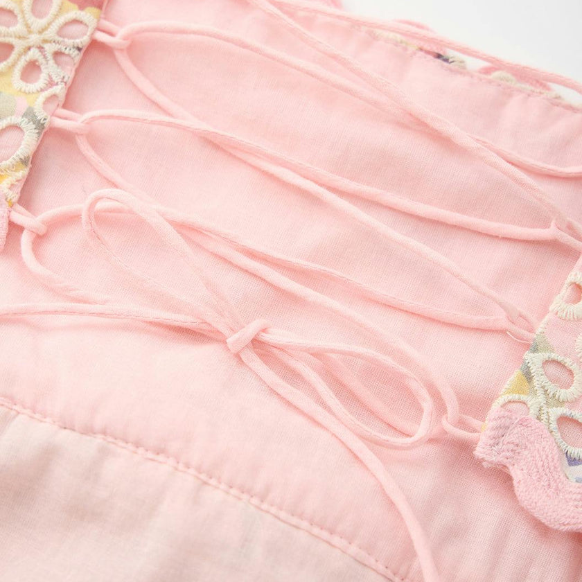 Alanna Frill Embroidered Maxi Dress