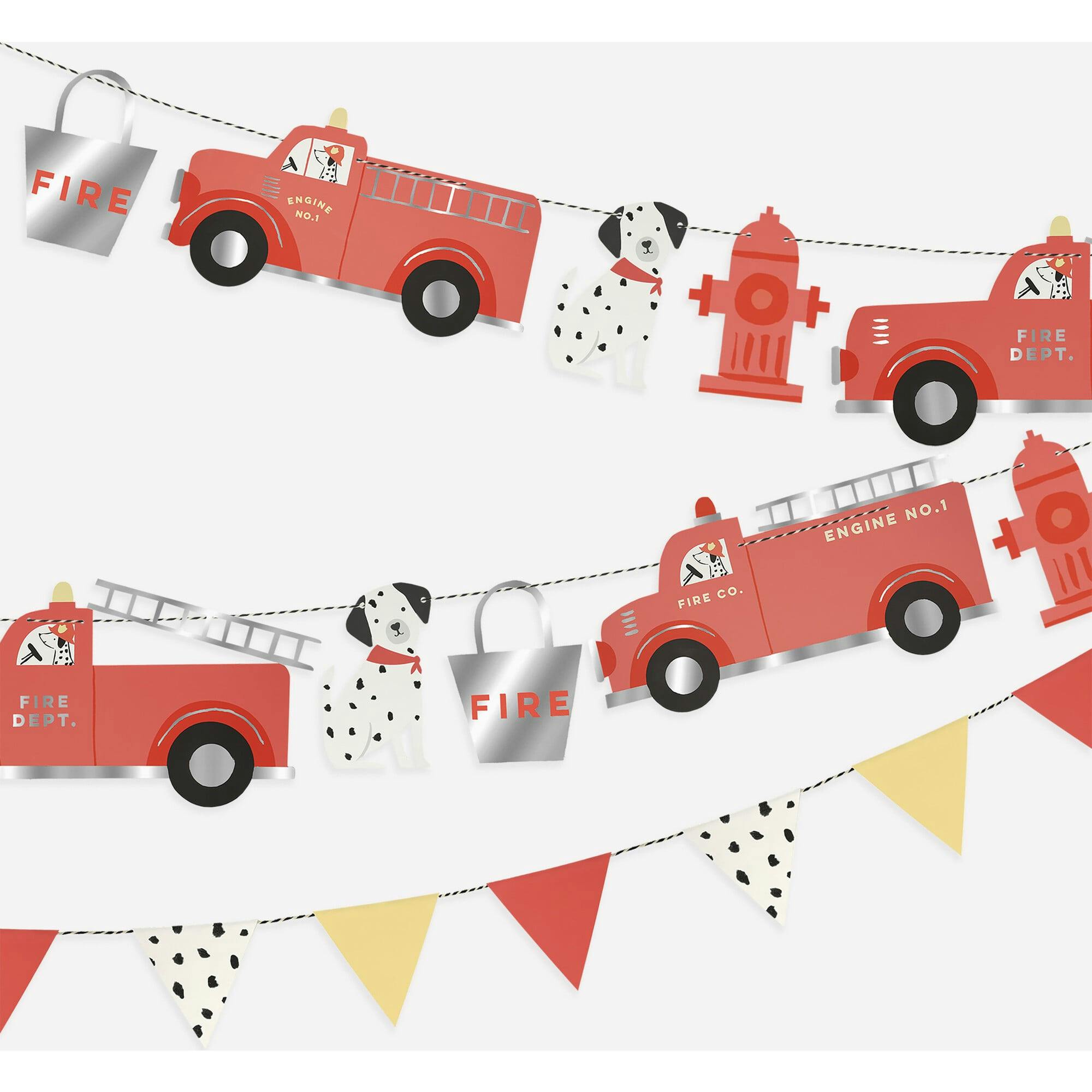 Fire Truck Garland Set