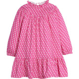Jody Ruffle Neck Long Sleeve Knit A-Line Dress