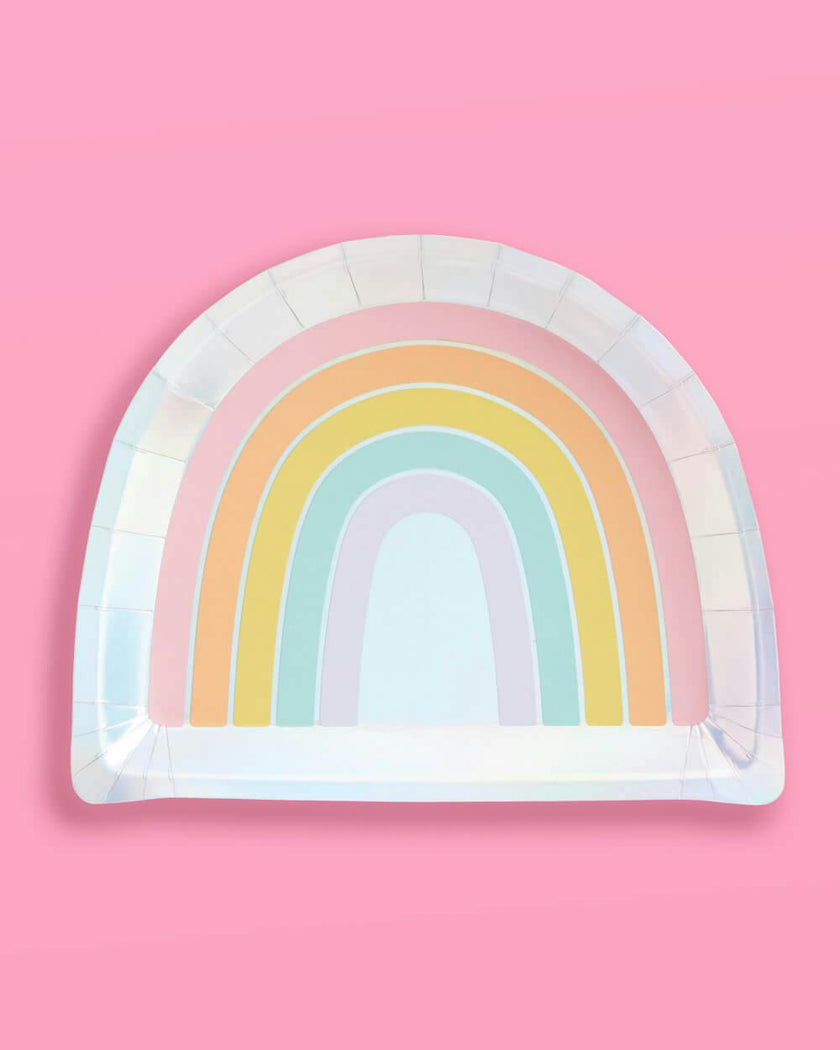 Rainbow Plates - 25 paper plates