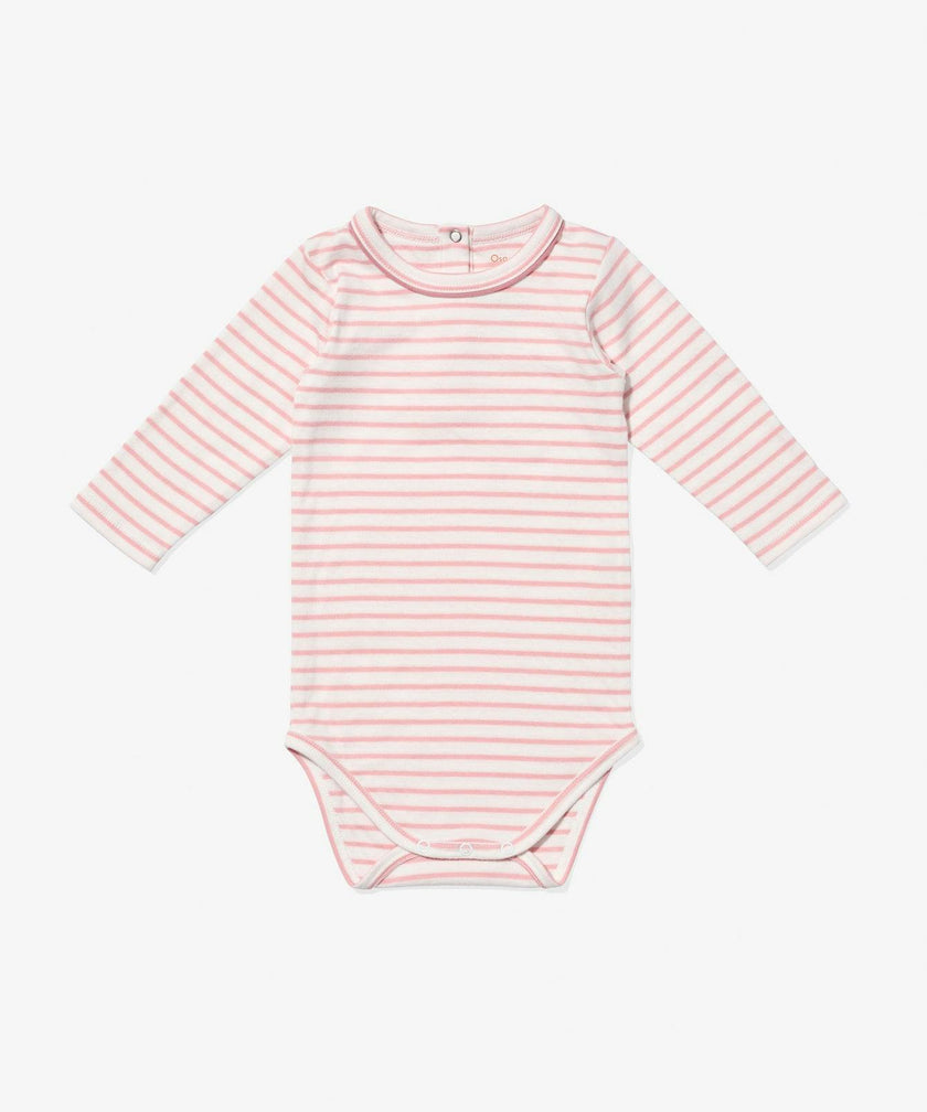 Edward One-piece, Dusty Rose Mini Stripe