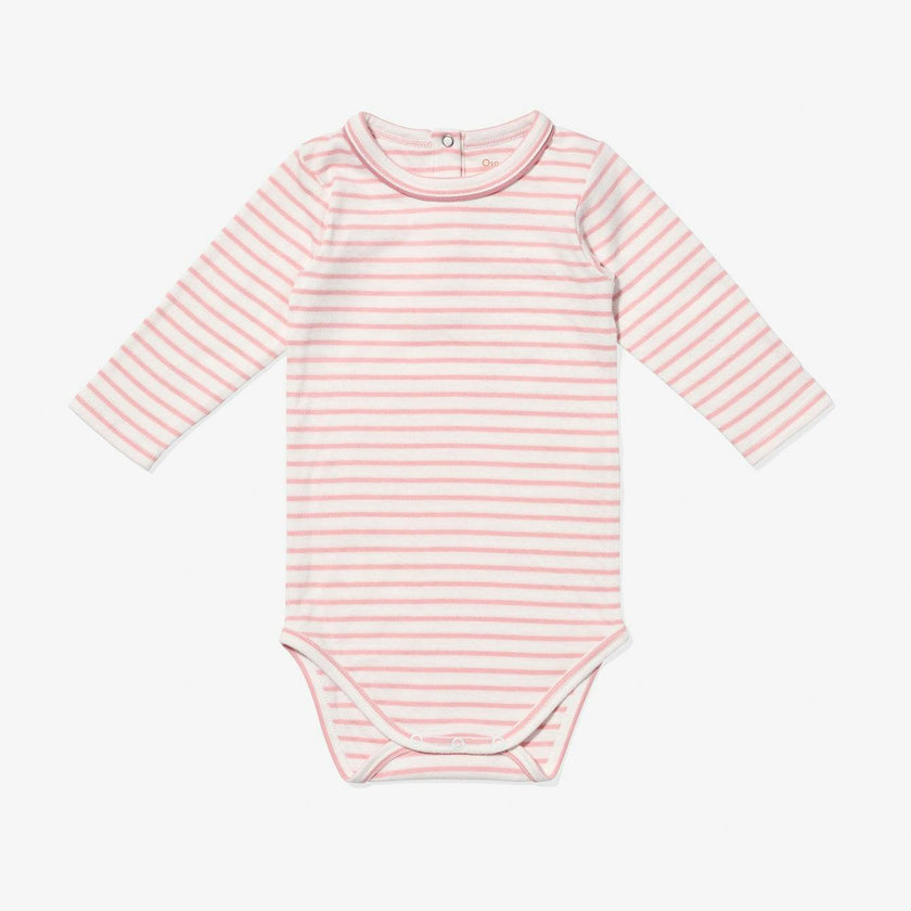 Edward One-piece, Dusty Rose Mini Stripe