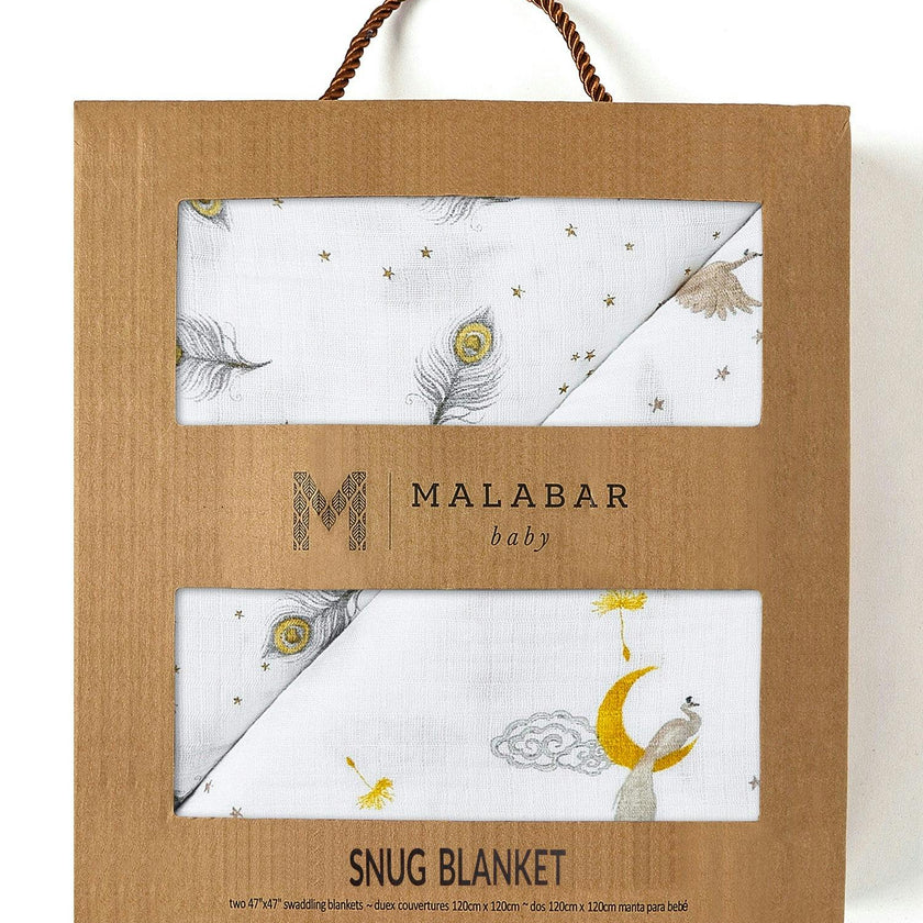 Organic Muslin Four-Layer Reversible Snug Blanket