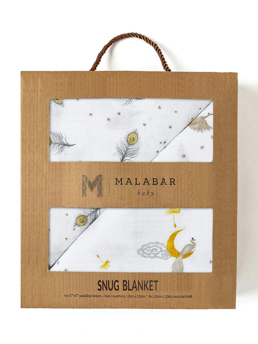 Organic Muslin Four-Layer Reversible Snug Blanket