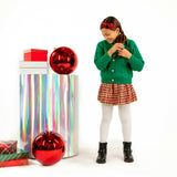 Jr Star Chenille Houndstooth Child Pleated Skirt