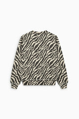 TNS Logo Woman Sweatshirt Zebra Print