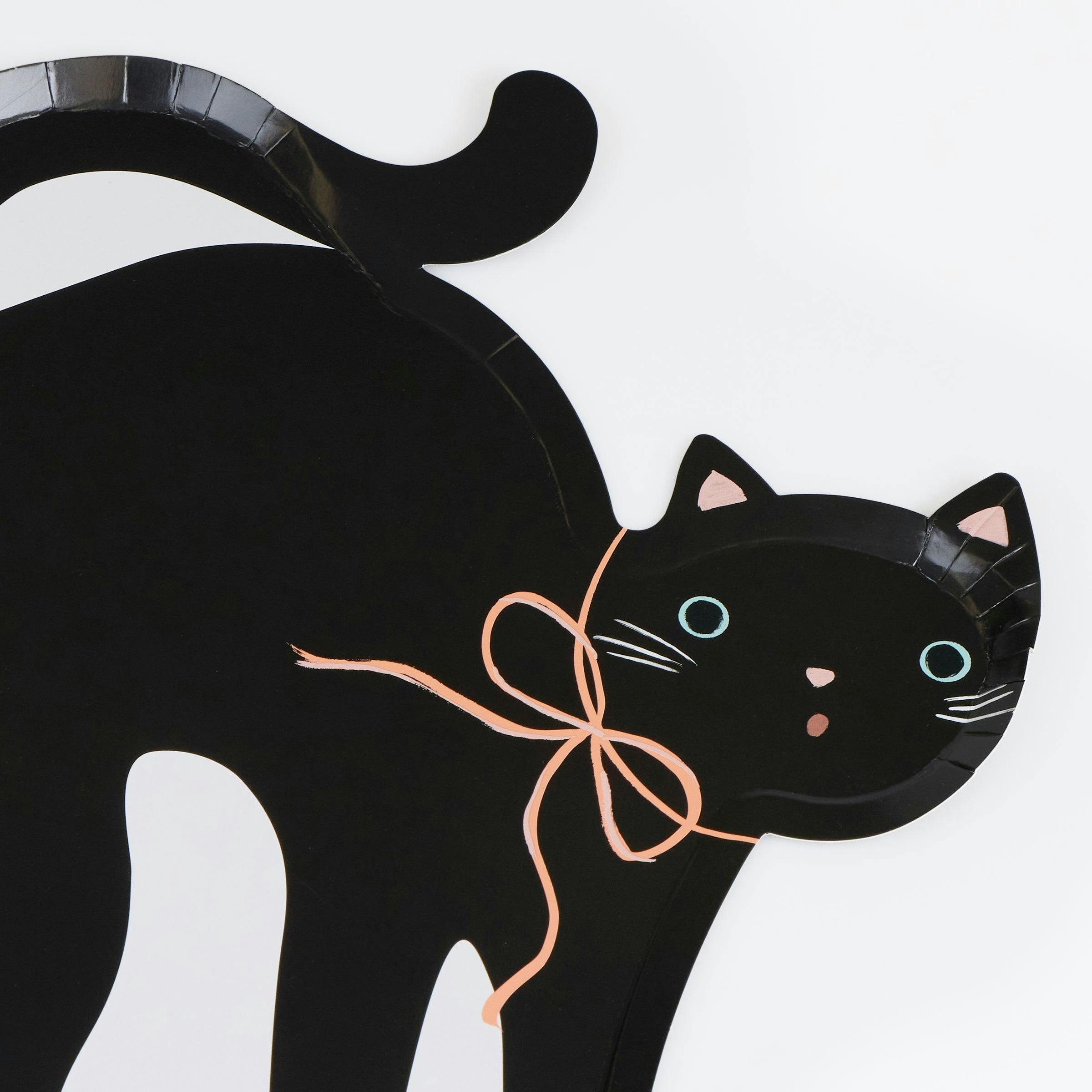 Halloween Cat Shaped Plates