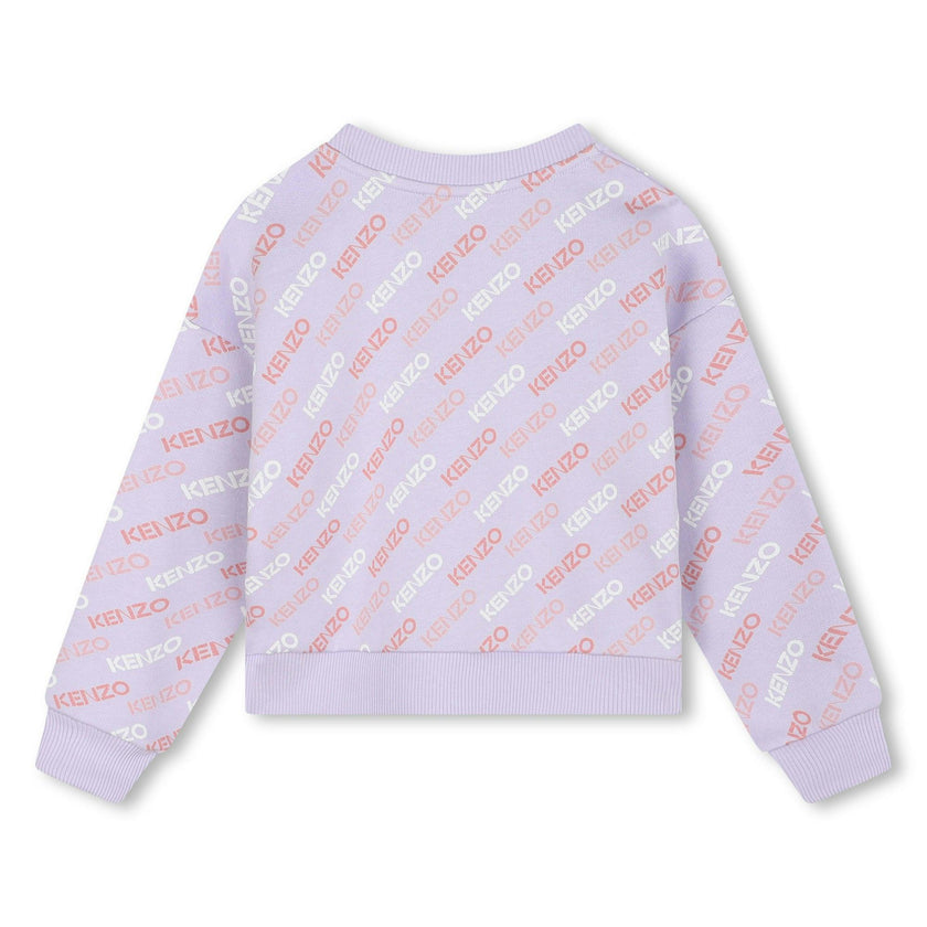 KENZO KIDS Lilac Logo Stripe Sweatshirt