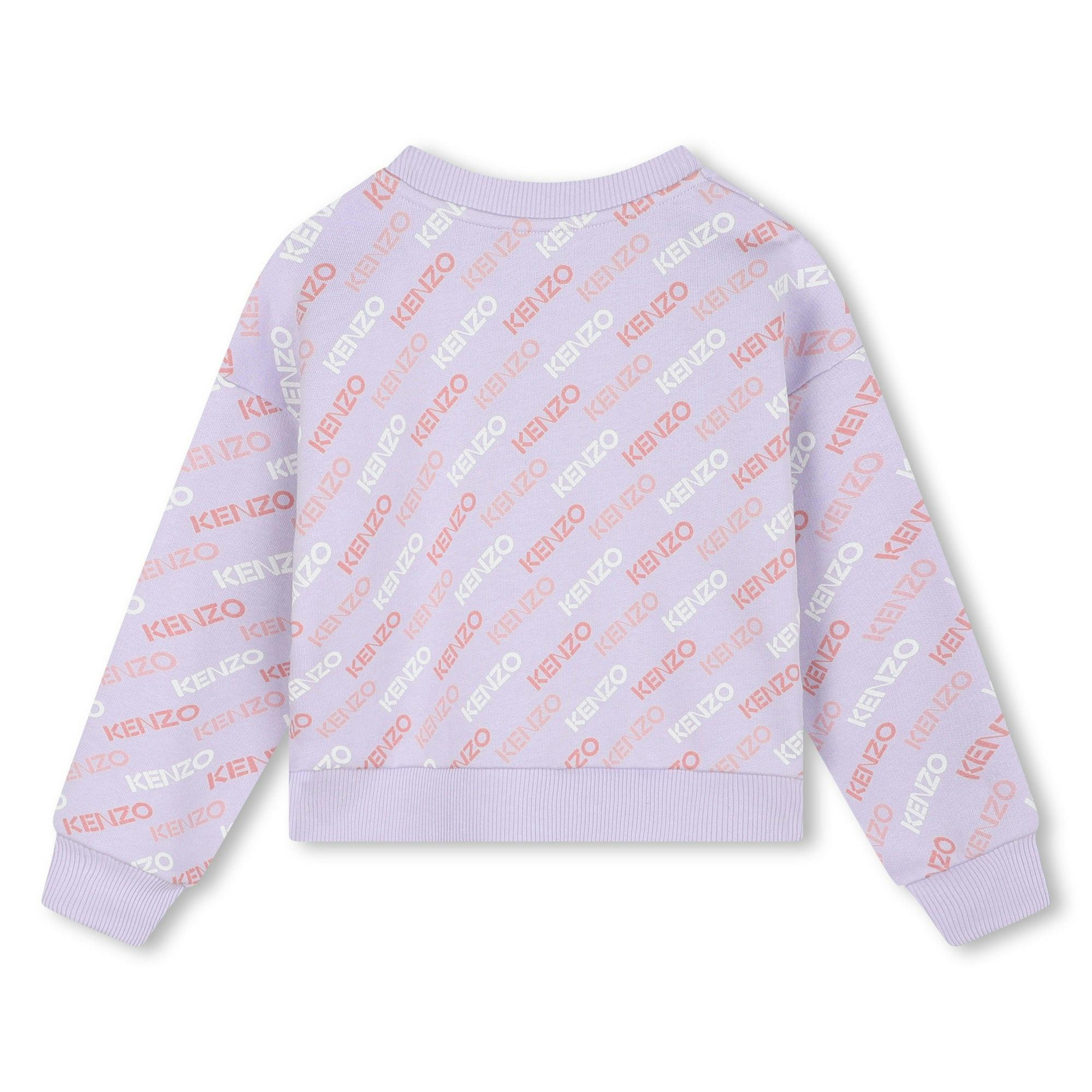 KENZO KIDS Lilac Logo Stripe Sweatshirt