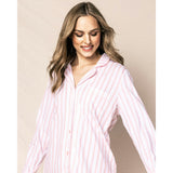 Women's Pima Nightshirt in Pink Stripe