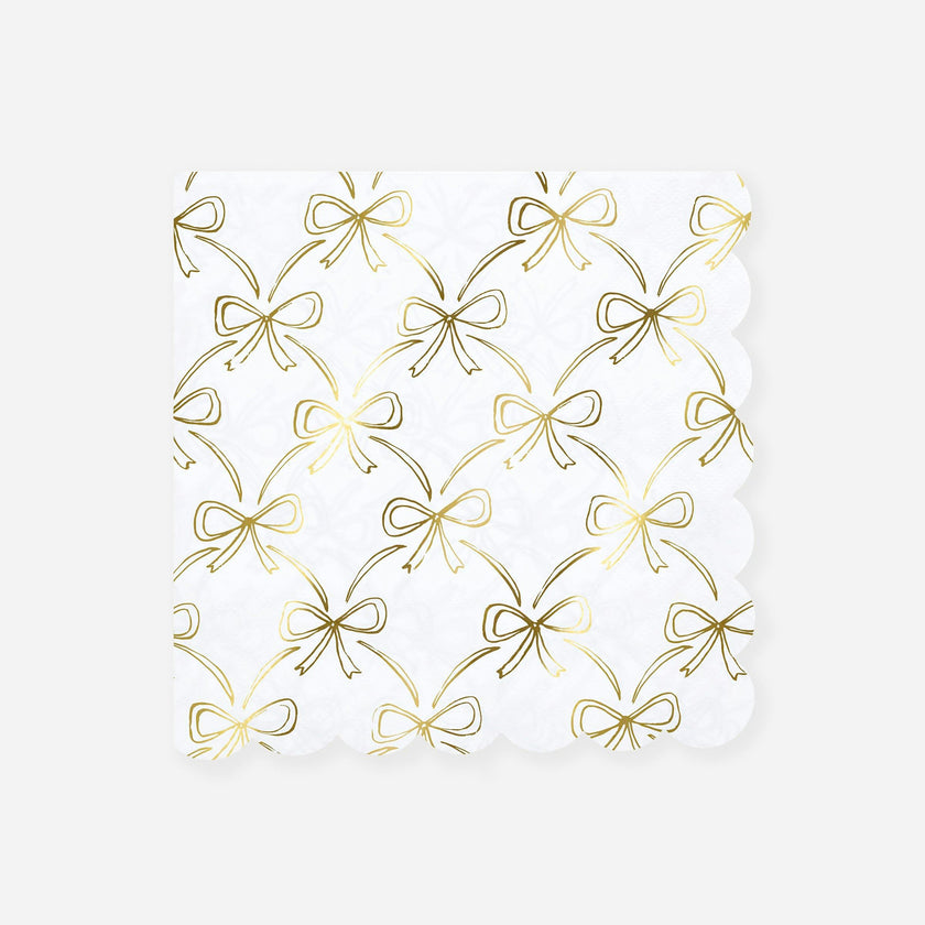 Gold Bow Large Napkins