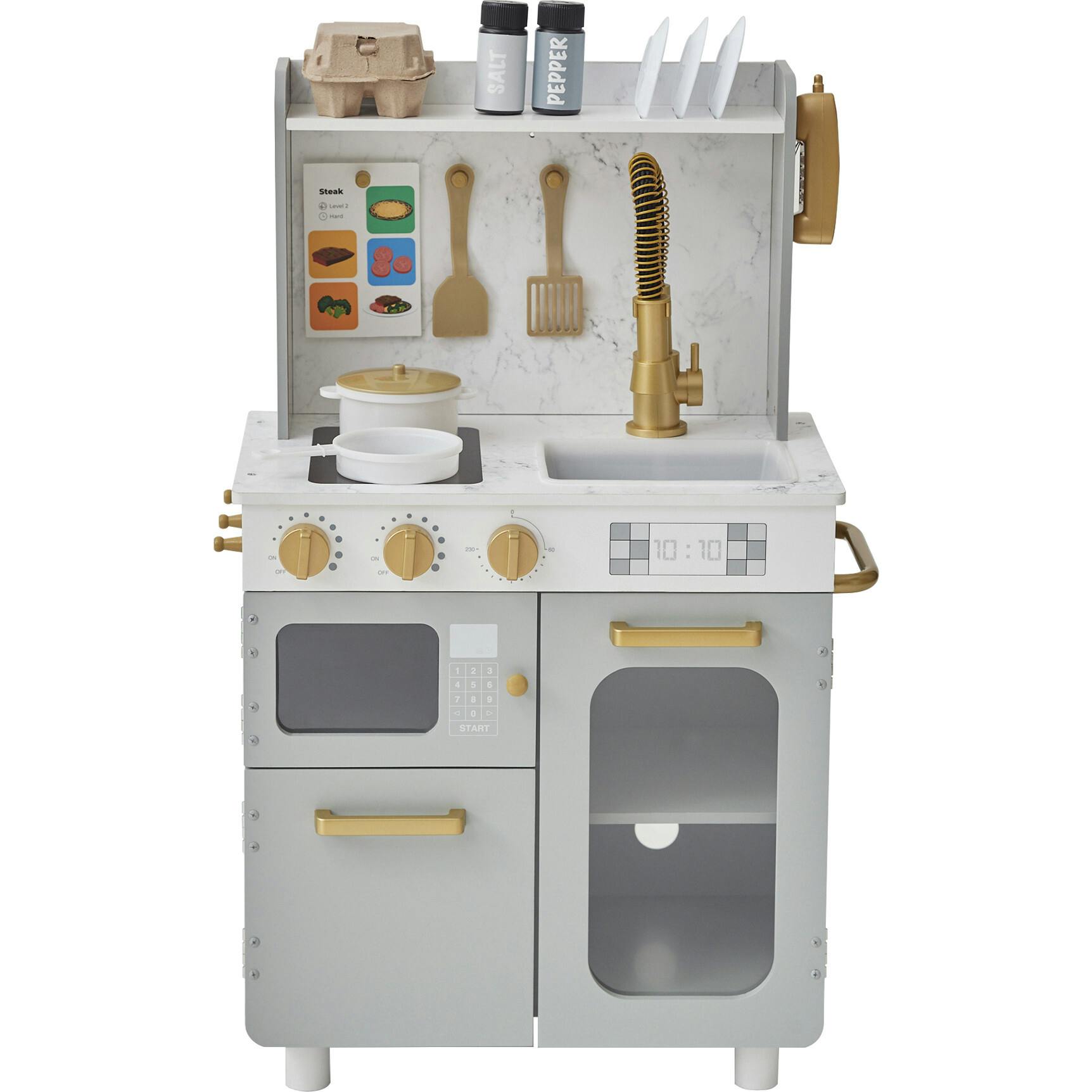 Little Chef Memphis Small Play Kitchen - Gray/Gold