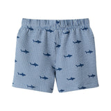 Boys Short Sleeve Cabana Set | Navy Stripe Shark