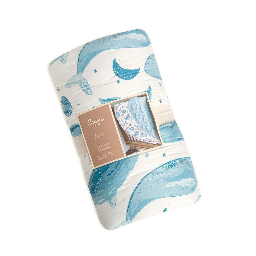Caspian Whale Cotton Quilted Baby Play Mat