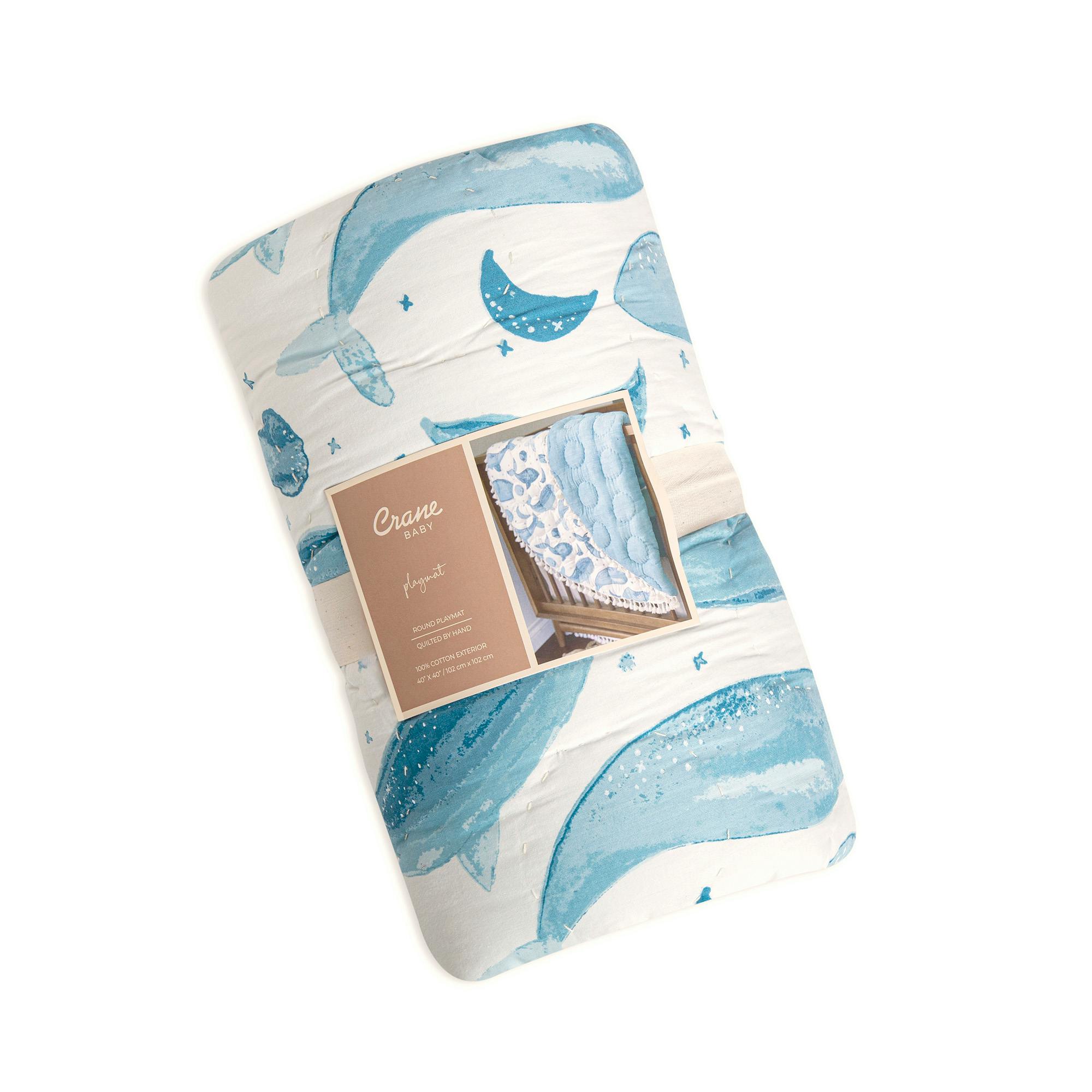 Caspian Whale Cotton Quilted Baby Play Mat