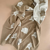 Organic Cotton Blanket, Honey Bear