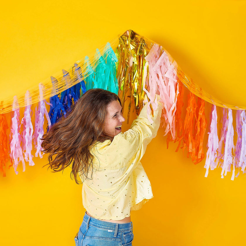 Multicolor Fringe Canopy Banners (set of 2)