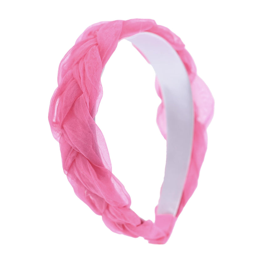 Multicolored Braided Tulle Headband