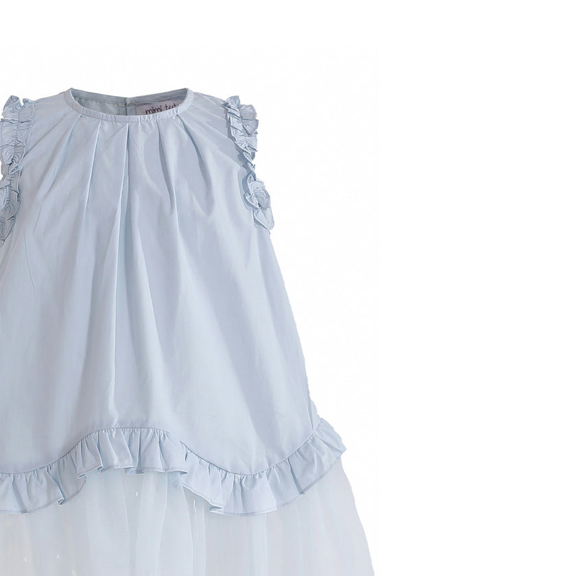 Light Blue Lumielle Ruffle Dress