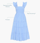 The Ellie Nap Dress - Blue Stripe
