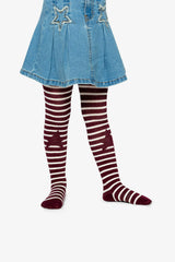 Knit Tights Reddish-Brown