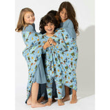 Oasis Teal Bamboo Girls' Long Sleeve Dress