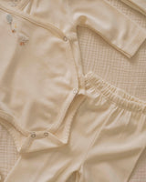 Pima Embroidered Bundle Set in Goose