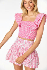 Naomi Skirt Pink City Print
