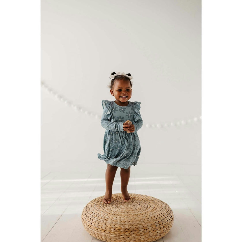 Girl's Long Sleeve Ruffle Dress