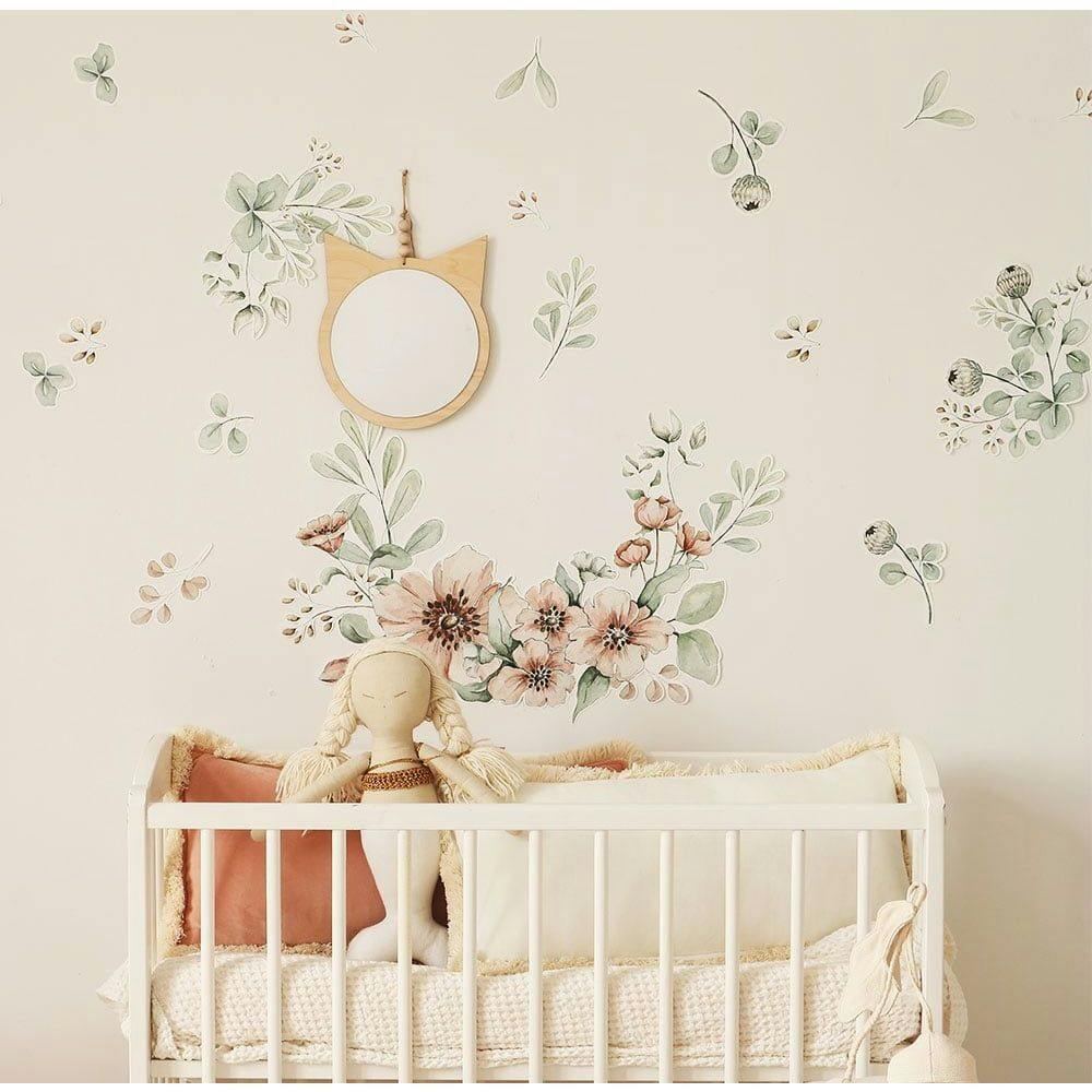 Meadow Flowers Pastel Wall Decal Set