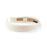 Halo Luxe Opaline Velvet Scalloped Headband - White