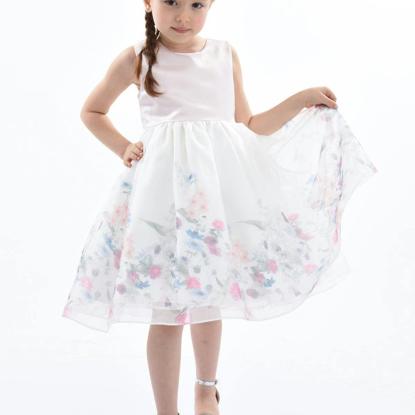 Pink Mabel Floral Garden Organza Dress