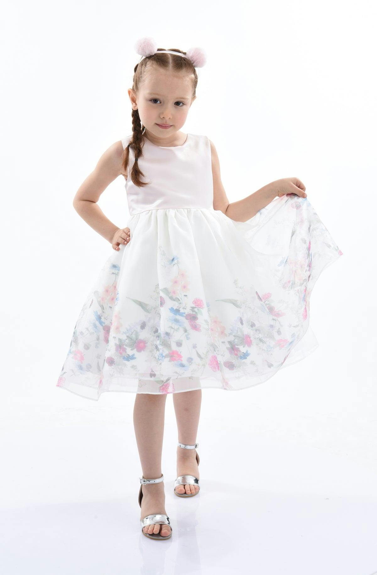 Pink Mabel Floral Garden Organza Dress