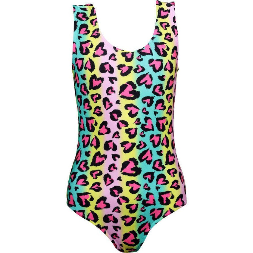 Fancy Animal Print Sleeveless One-Piece Swimsuit