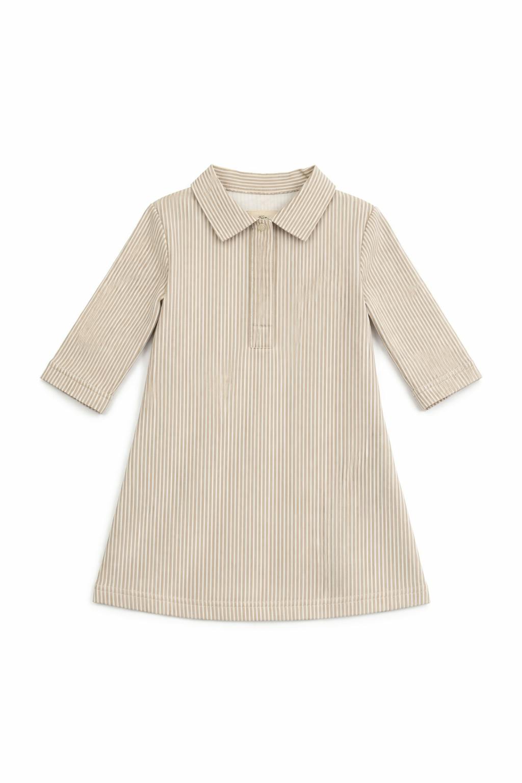 Seersucker 3/4 Sleeve Dress