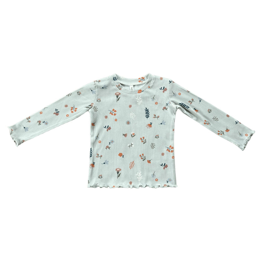 Lettuce Hem Tee Misty Rose Stripe