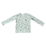 Lettuce Hem Tee Misty Rose Stripe